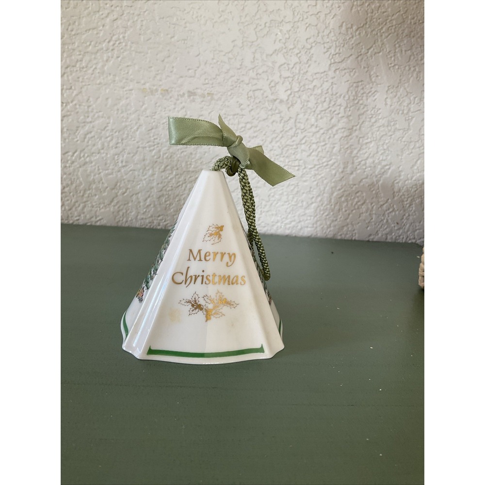 VTG 1980's Spode Pyramid Christmas Tree Ornament Fine Bone China Made in England